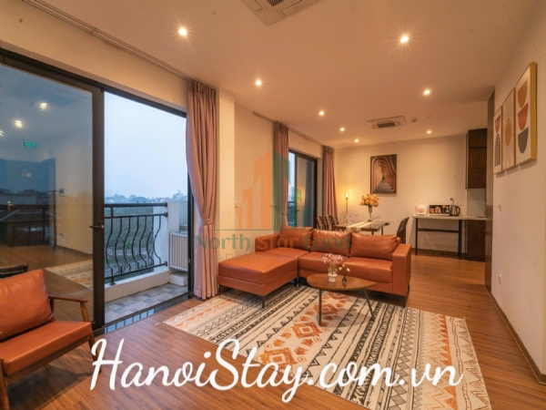 Cho thuê căn hộ dịch vụ 2PN view Hồ Tây Từ Hoa,Tây Hồ